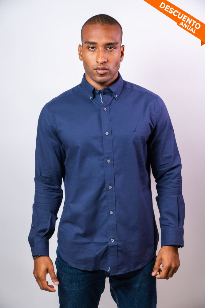 Camisa Manga Larga Hombre Nautica Classic Fit - Camisas