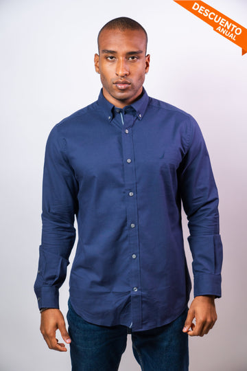 Camisa Manga Larga Hombre Nautica Classic Fit - Camisas