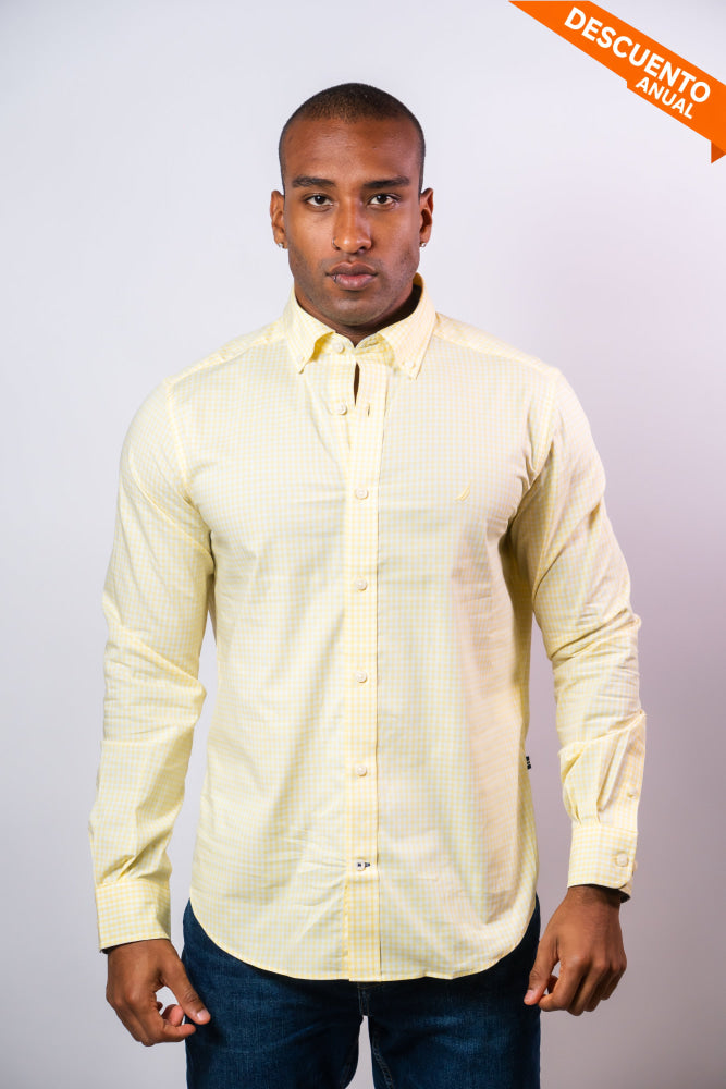 Camisa Manga Larga Hombre Nautica Classic Fit - Camisas
