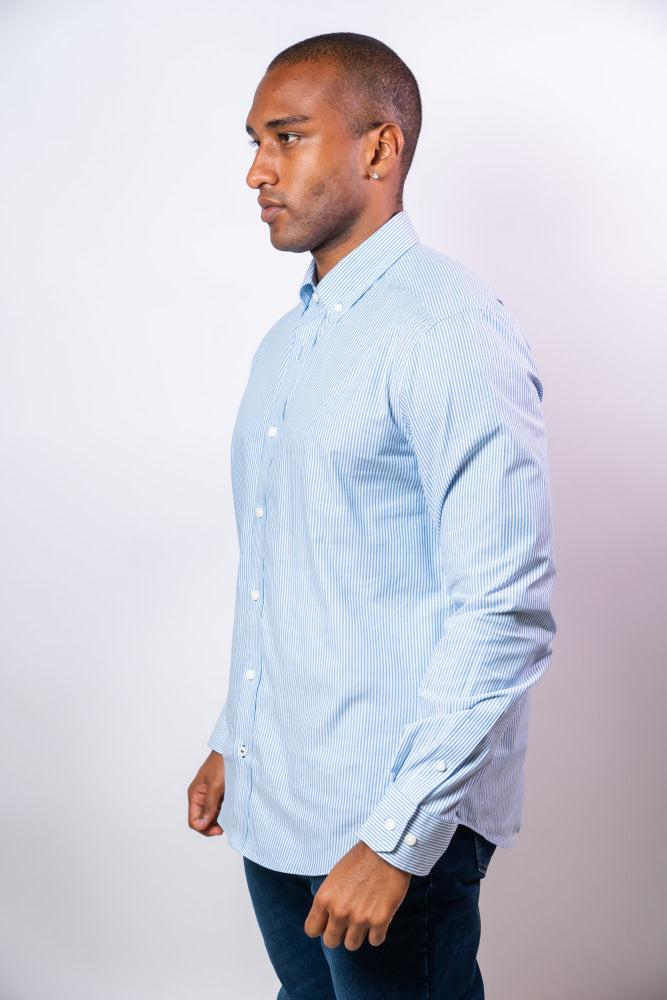 Camisa Manga Larga Hombre Nautica Classic Fit - Camisas