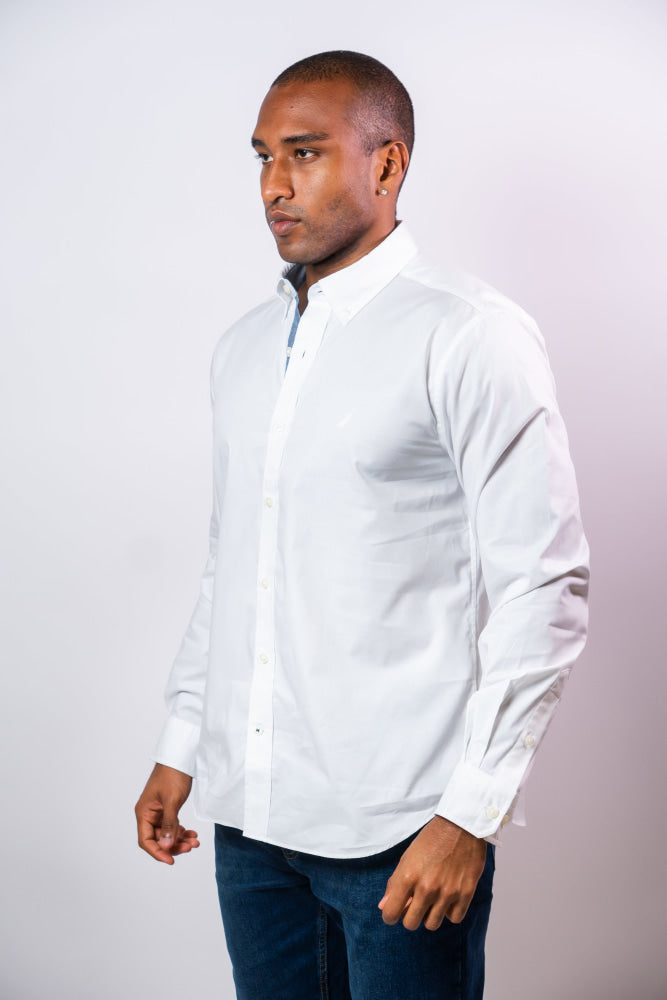 Camisa Manga Larga Hombre Nautica Classic Fit - Camisas
