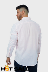 Camisa Penguin Lino Pink S Camisas