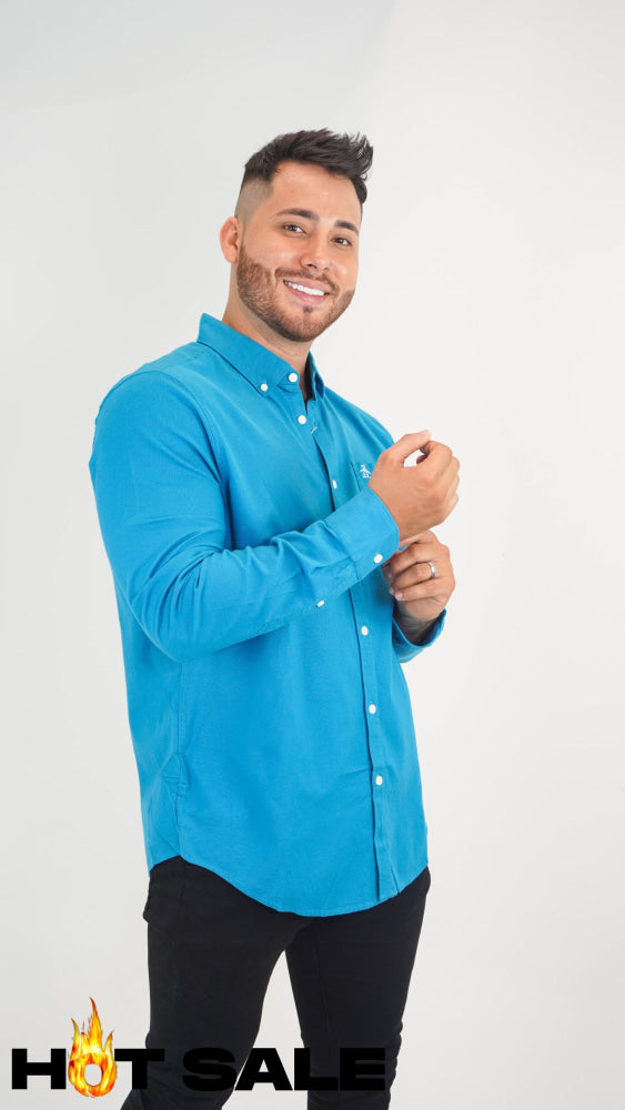 Camisa Penguin Mosaic Blue Camisas