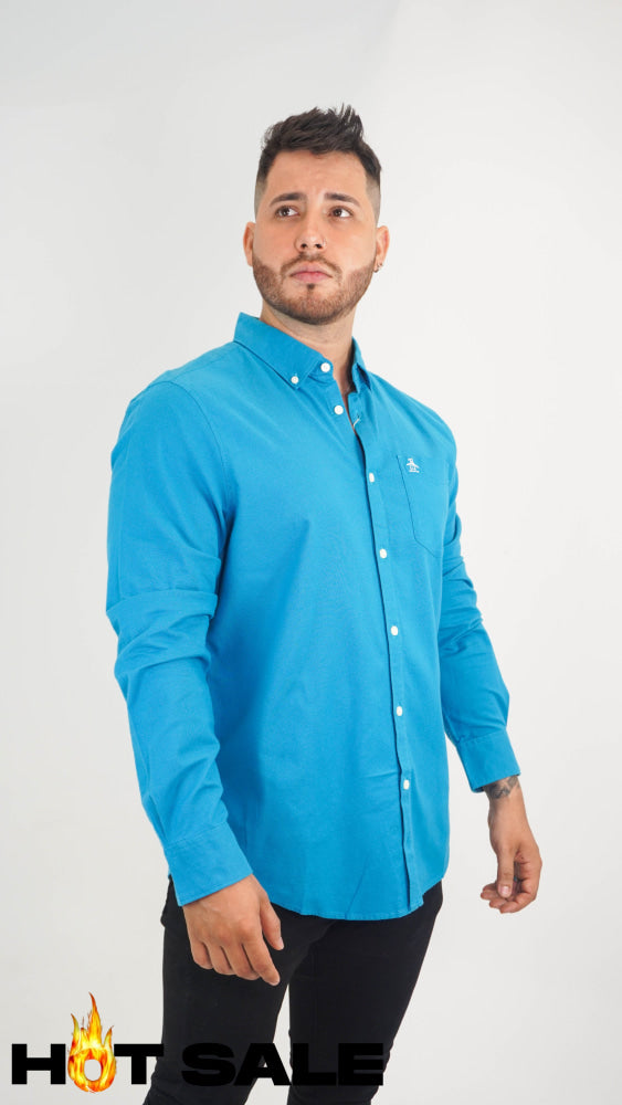 Camisa Penguin Mosaic Blue Camisas
