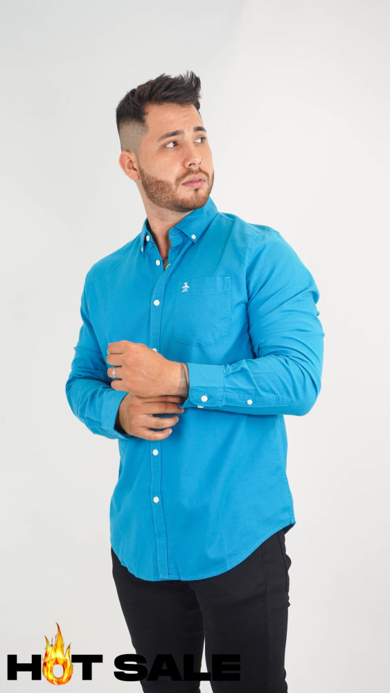 Camisa Penguin Mosaic Blue Camisas