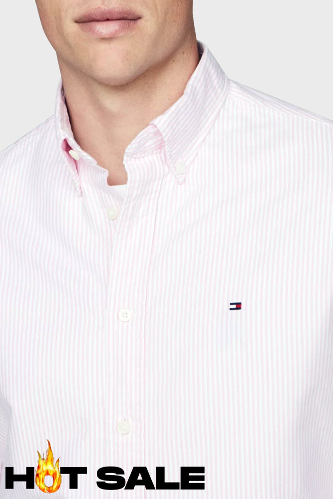 Camisa Tommy Hilfiger Oxford Regular Pink Camisas