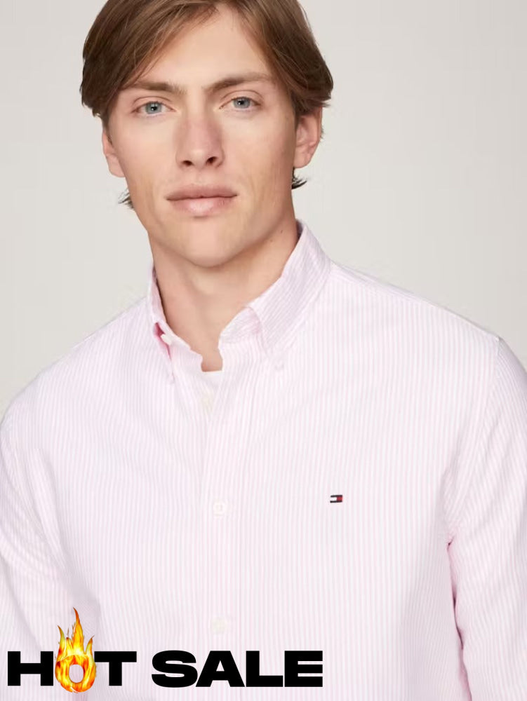 Camisa Tommy Hilfiger Oxford Regular Pink Camisas