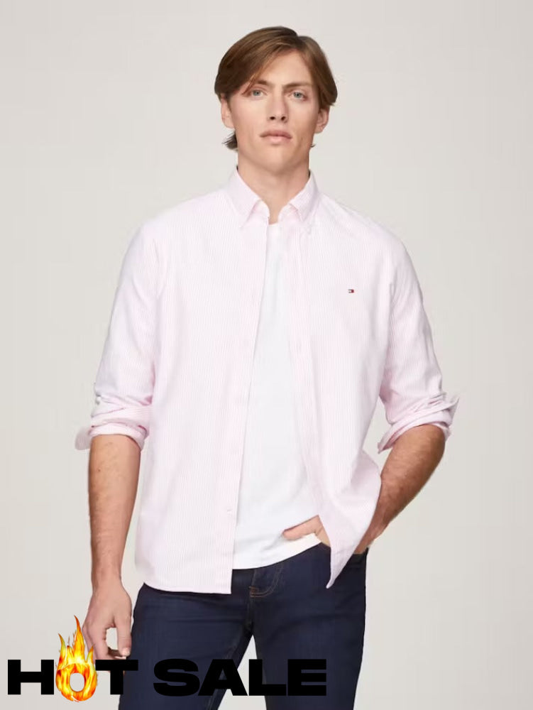 Camisa Tommy Hilfiger Oxford Regular Pink Camisas
