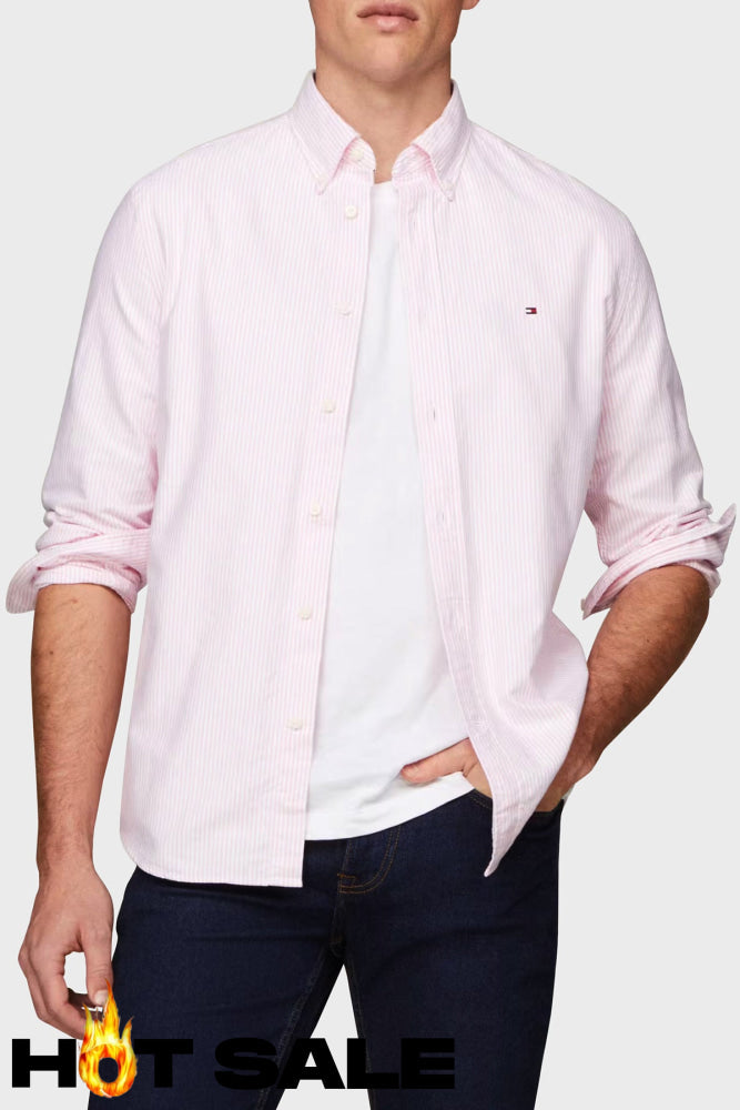 Camisa Tommy Hilfiger Oxford Regular Pink Camisas