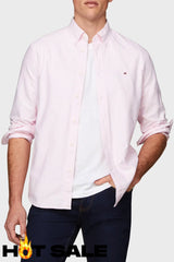 Camisa Tommy Hilfiger Oxford Regular Pink Camisas