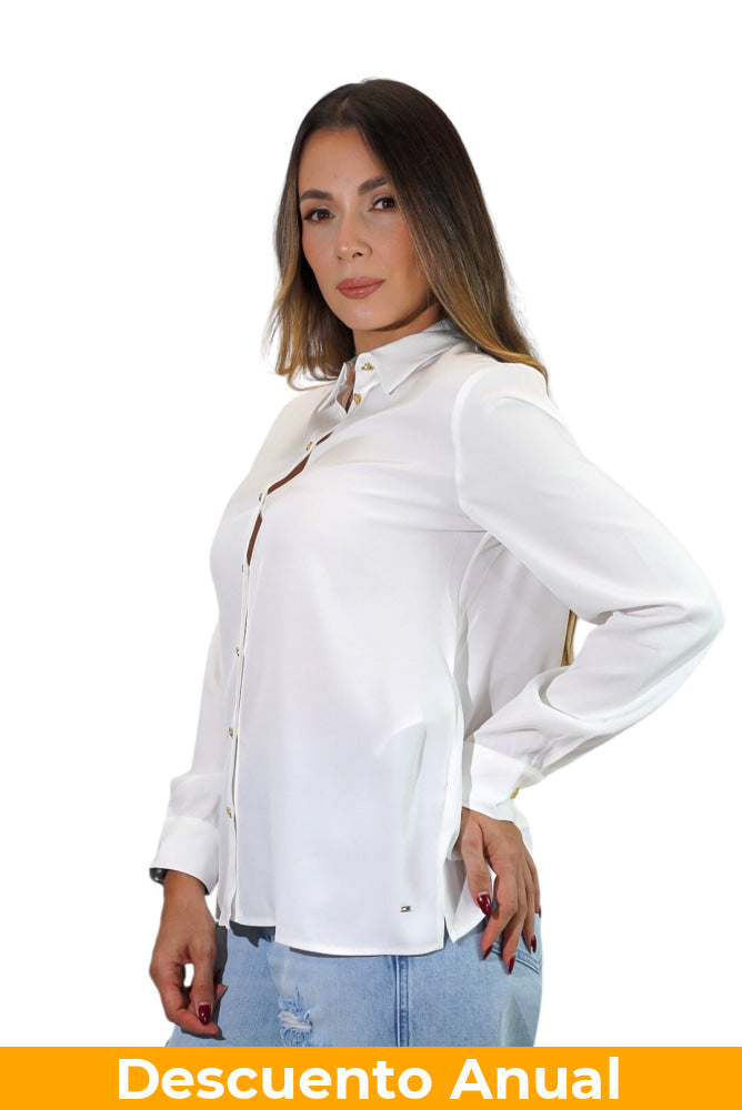 Camisa Women Tommy Hilfiger White Camisas