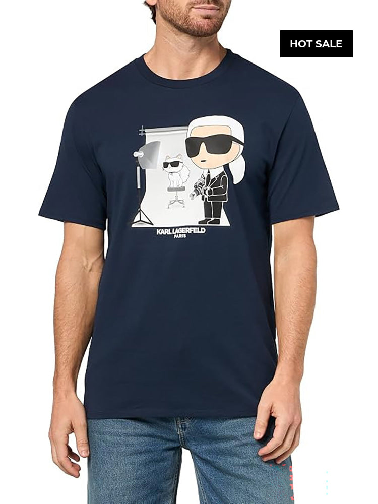 Camiseta Azul Hombre Karl Lagerfeld - Camiseta