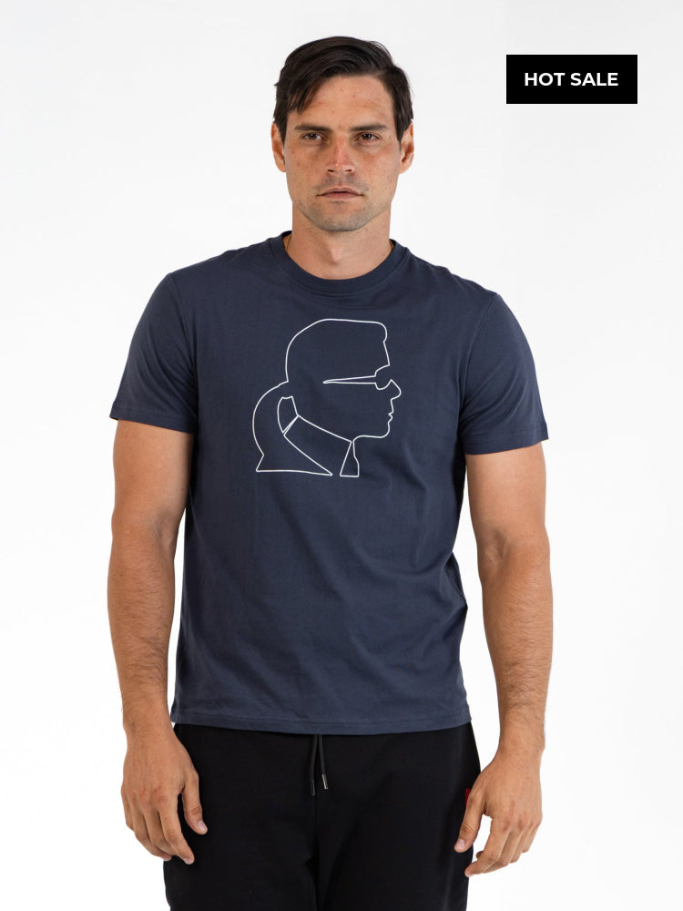 Camiseta Azul Hombre Karl Lagerfeld - Camiseta