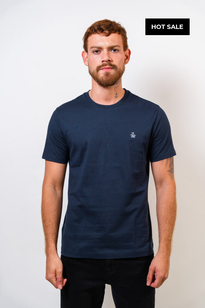 Camiseta Azul Oscuro Básica Hombre Penguin - Camiseta
