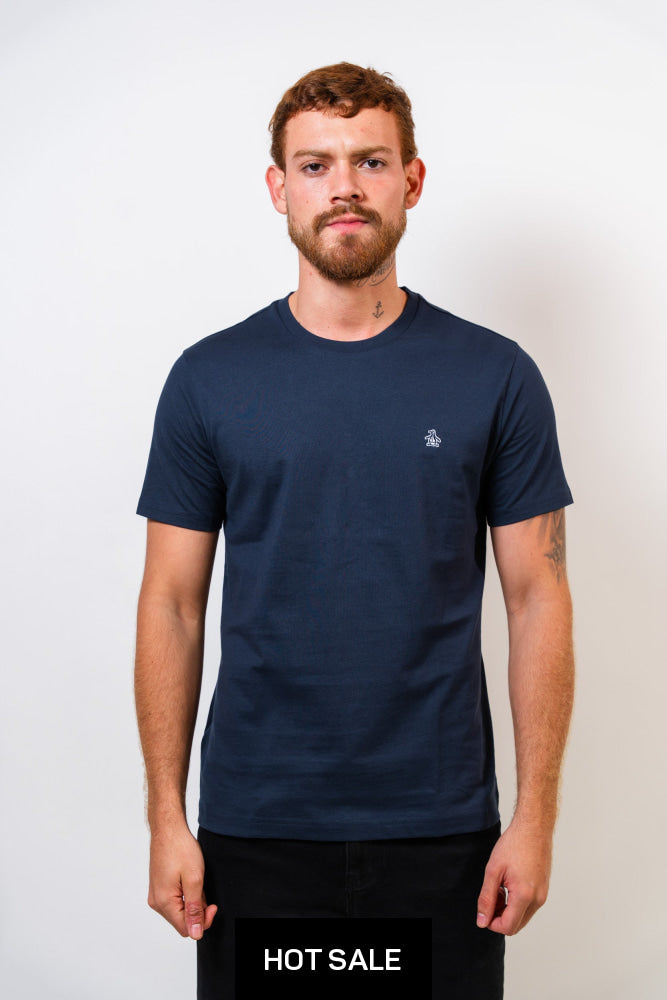 Camiseta Azul Oscuro Básica Hombre Penguin - Camiseta
