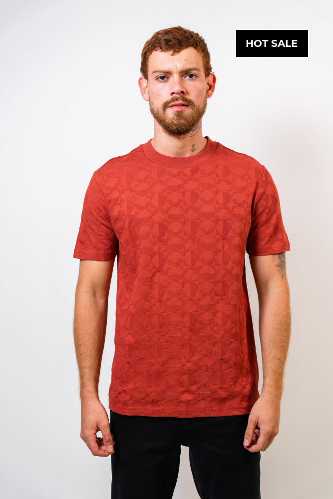 Camiseta Básica Ladrillo Hombre Carven - Camiseta