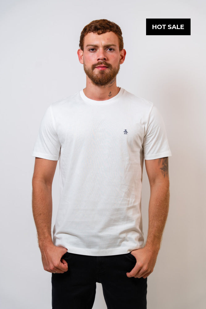 Camiseta Blanca Básica Hombre Penguin - Camiseta