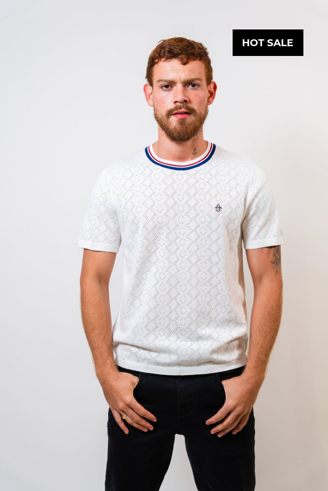 Camiseta Blanca Con Diseño Hombre Penguin - Camiseta