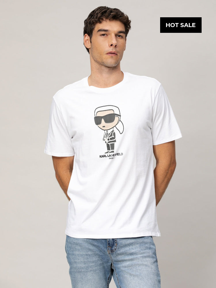 Camiseta Blanca Hombre Karl Lagerfeld - Camiseta