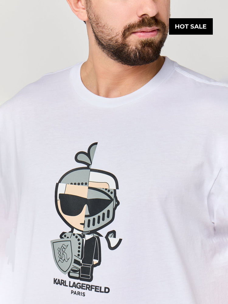 Camiseta Blanca Hombre Karl Lagerfeld - Camiseta