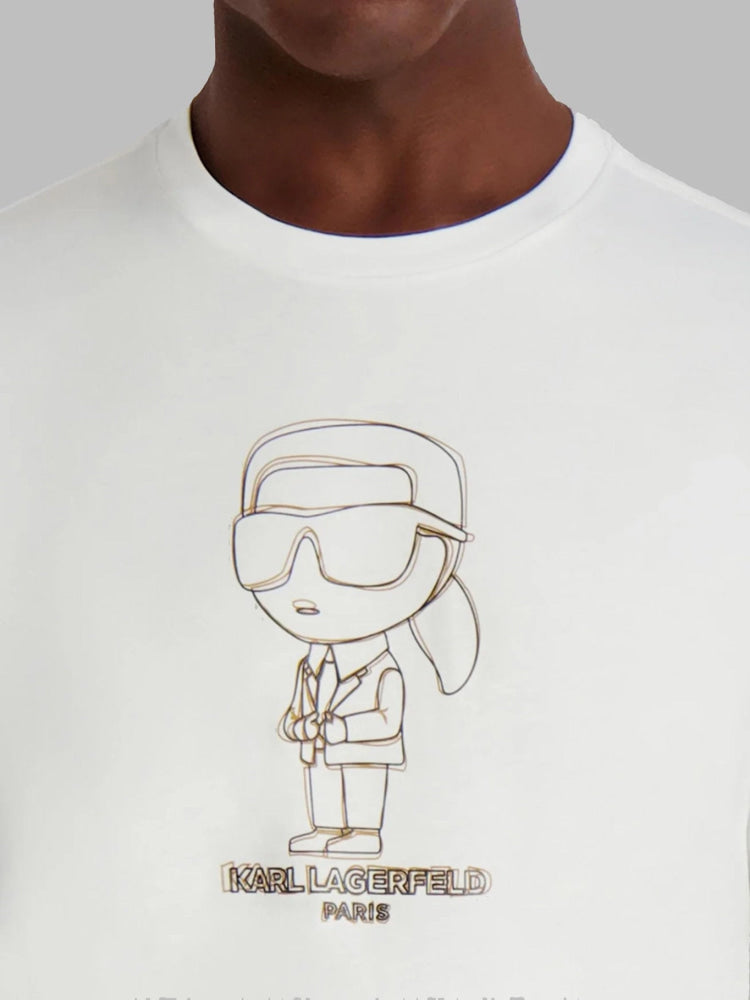 Camiseta Blanca Hombre Karl Lagerfeld - Camiseta