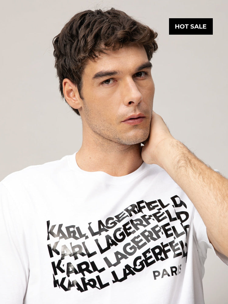 Camiseta Blanca Hombre Karl Lagerfeld - Camiseta