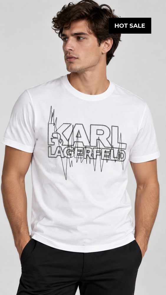Camiseta Blanca Hombre Karl Lagerfeld - Camiseta