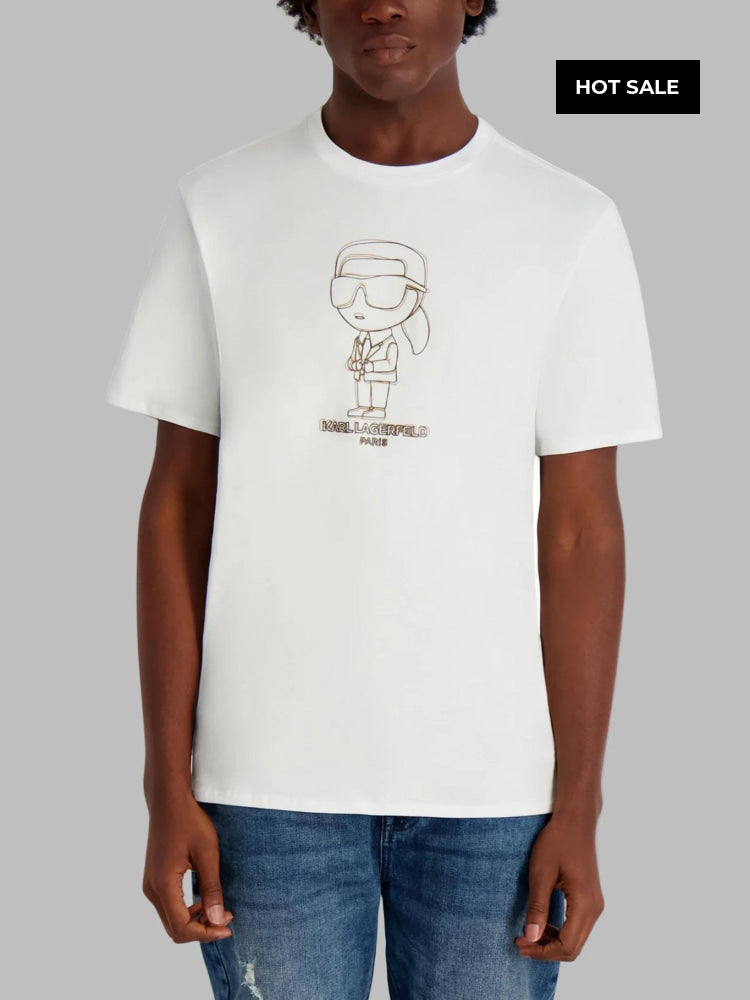 Camiseta Blanca Hombre Karl Lagerfeld - Camiseta