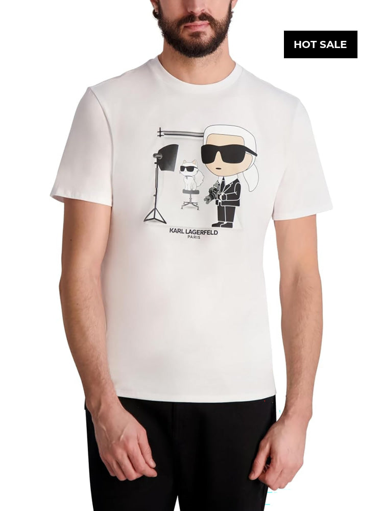 Camiseta Blanca Hombre Karl Lagerfeld - Camiseta