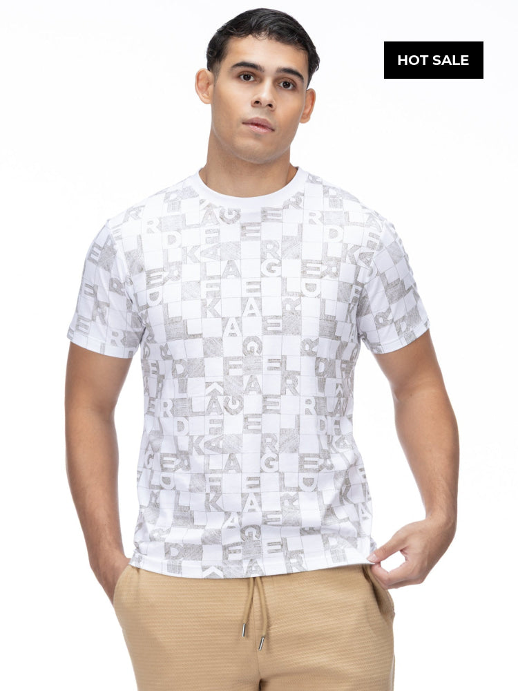 Camiseta Blanca Hombre Karl Lagerfeld - Camiseta