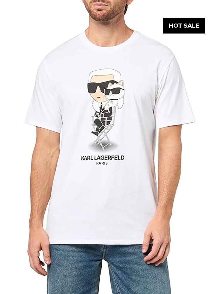 Camiseta Blanca Hombre Karl Lagerfeld - Camiseta