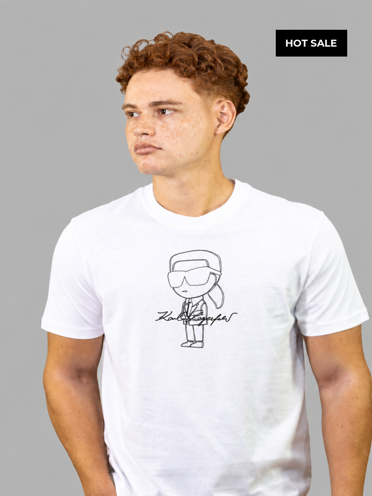 Camiseta Blanca Hombre Karl Lagerfeld - Camiseta
