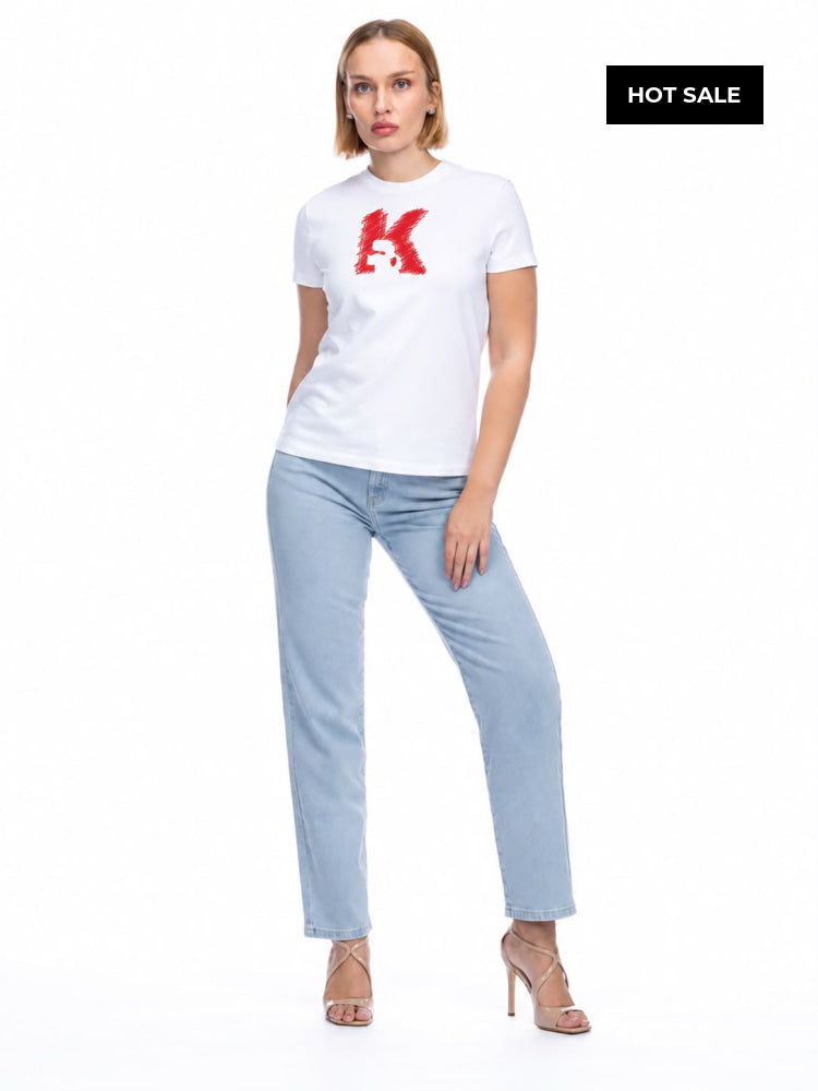 Camiseta Blanca Mujer Karl Lagerfeld - Camiseta