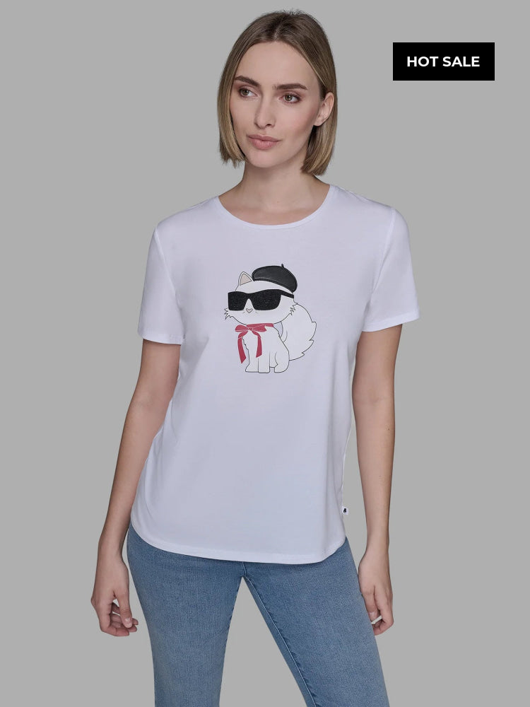 Camiseta Blanca Mujer Karl Lagerfeld - Camiseta