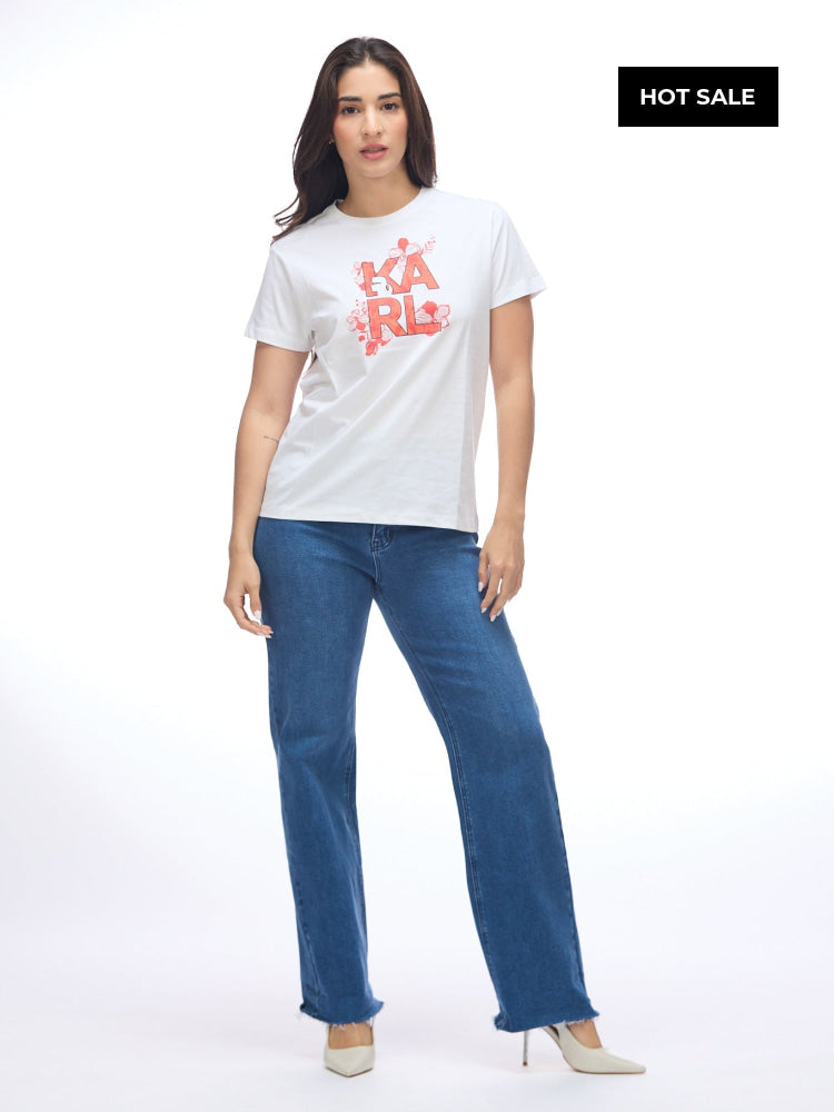 Camiseta Blanca Mujer Karl Lagerfeld - Camiseta