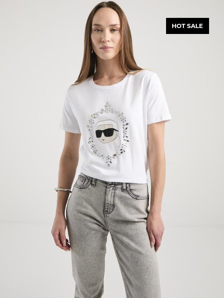 Camiseta Blanca Mujer Karl Lagerfeld - Camiseta