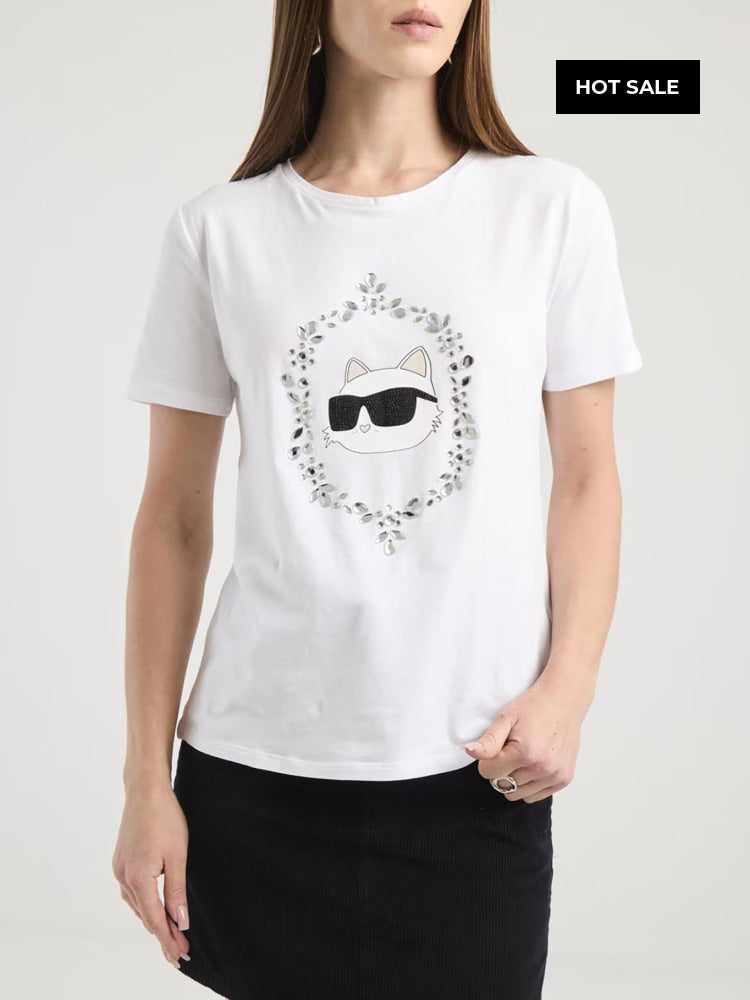 Camiseta Blanca Mujer Karl Lagerfeld - Camiseta