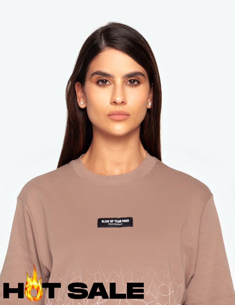 Camiseta Blow Up Slim Fit Brown Camiseta