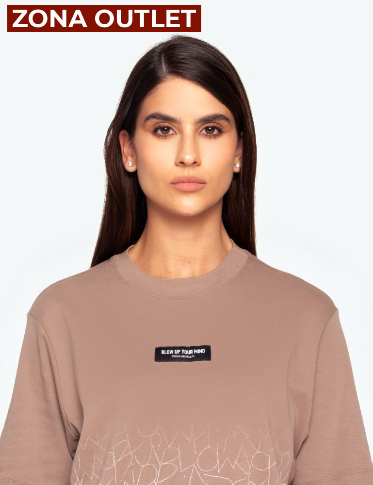 Camiseta Blow Up Slim Fit Brown Camiseta