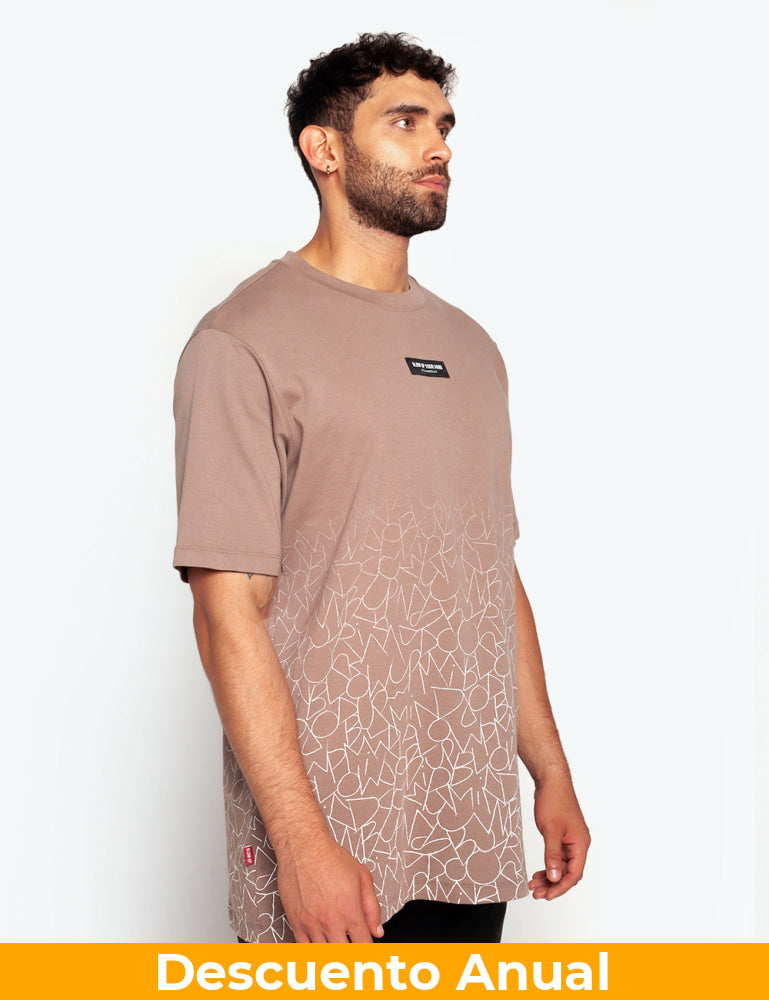 Camiseta Blow Up Slim Fit Brown Camiseta