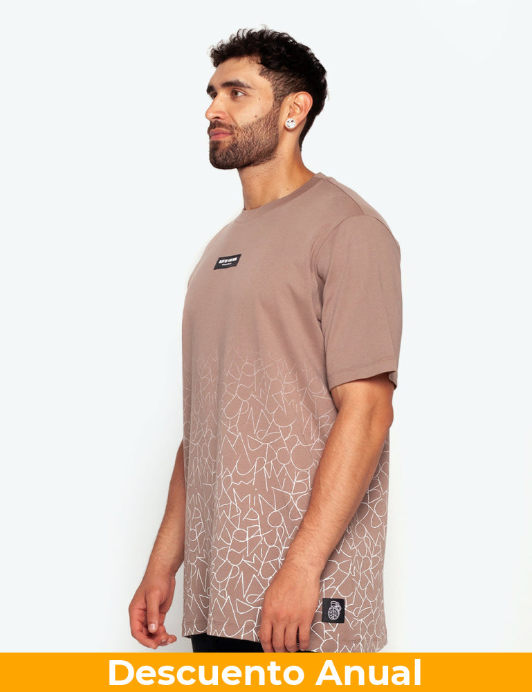 Camiseta Blow Up Slim Fit Brown Camiseta