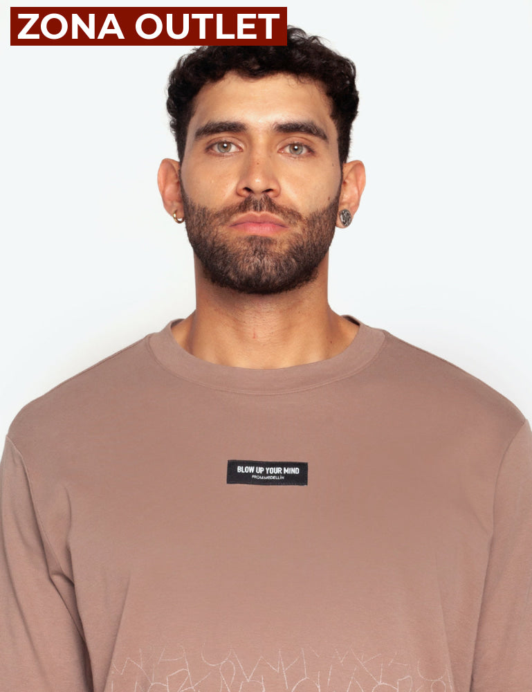 Camiseta Blow Up Slim Fit Brown Camiseta