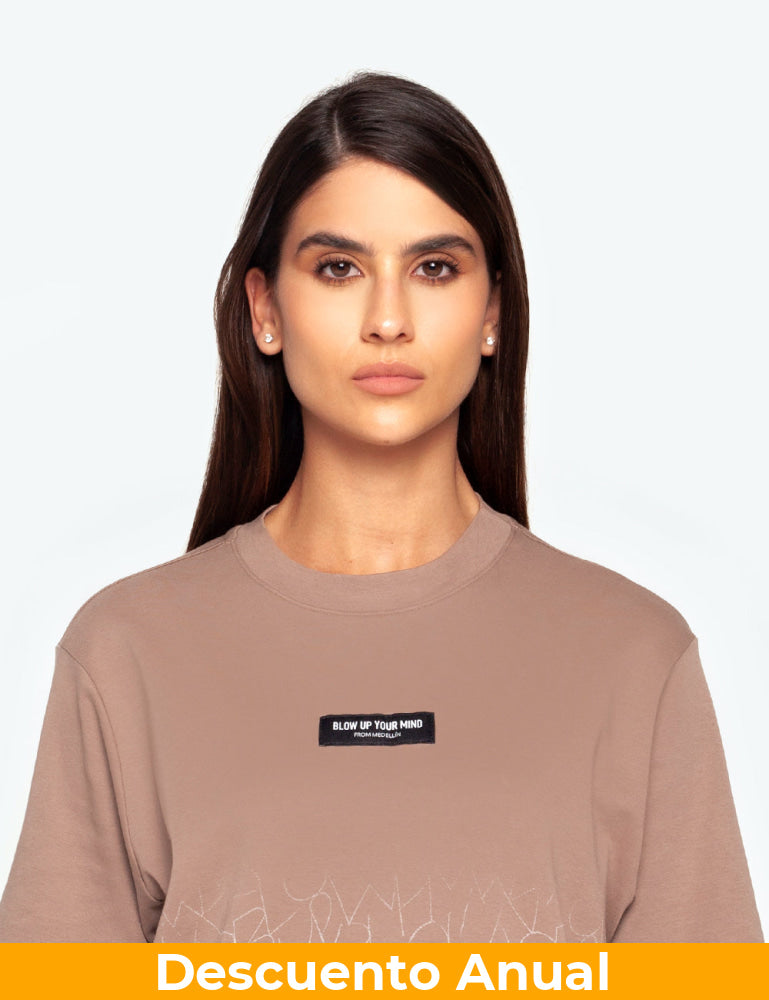 Camiseta Blow Up Slim Fit Brown Camiseta