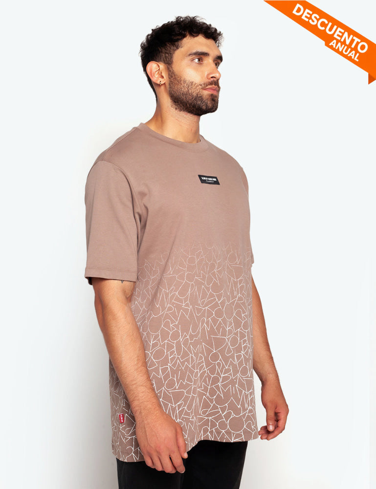 Camiseta Blow Up Slim Fit Brown Camiseta