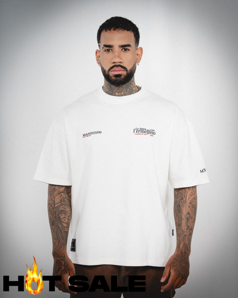 Camiseta Manifesto Oversize Ivory Camiseta