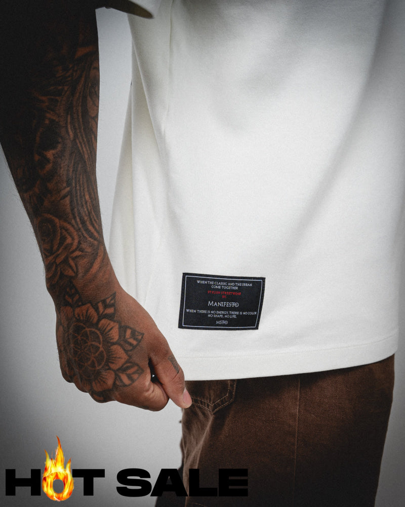 Camiseta Manifesto Oversize Ivory Camiseta