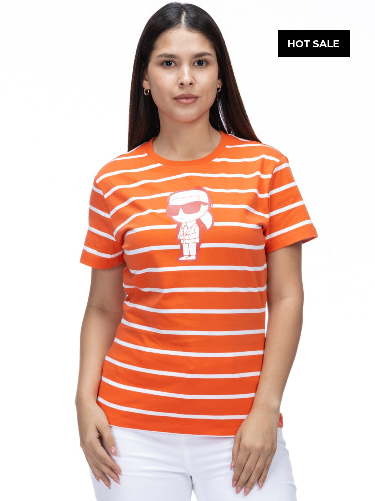 Camiseta Naranja Mujer Karl Lagerfeld - Camiseta