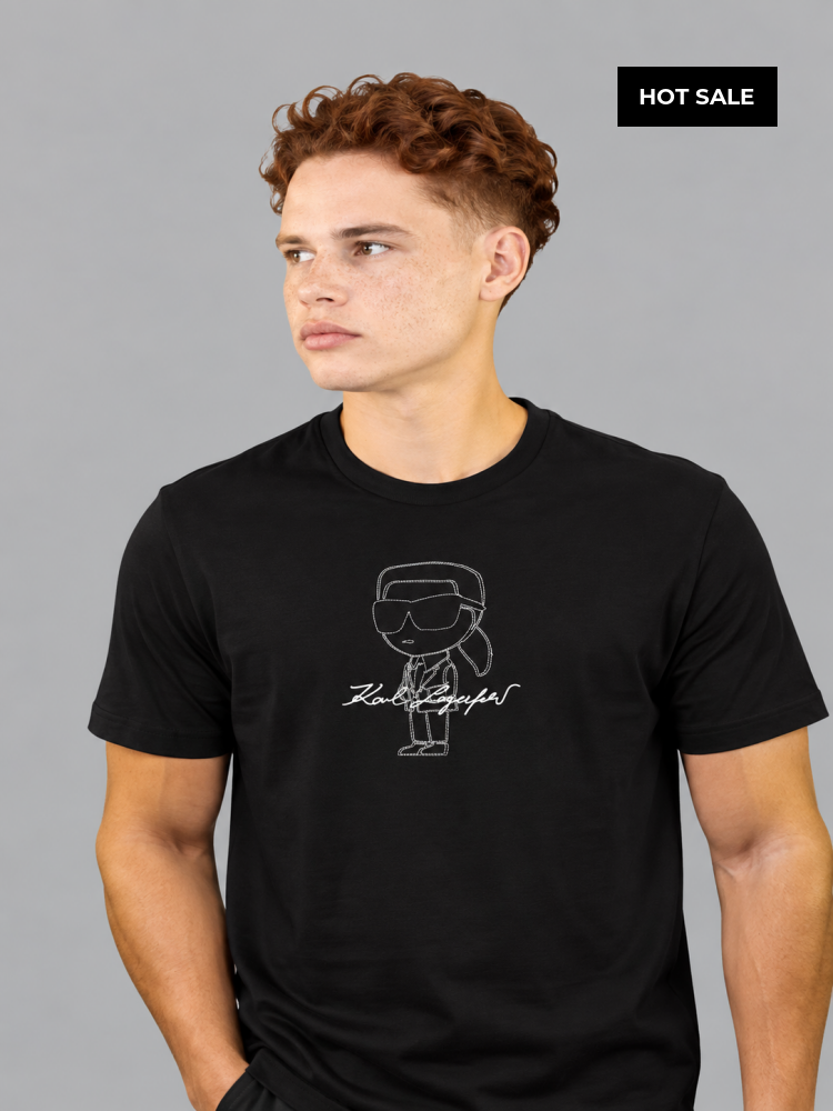 Camiseta Negra Hombre Karl Lagerfeld - Camiseta