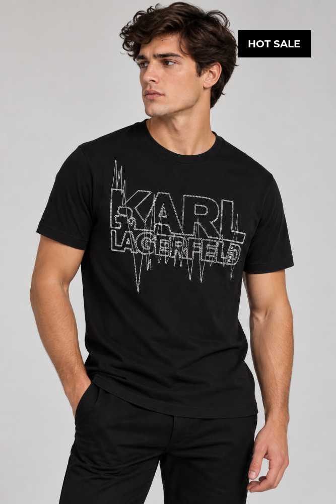 Camiseta Negra Hombre Karl Lagerfeld - Camiseta