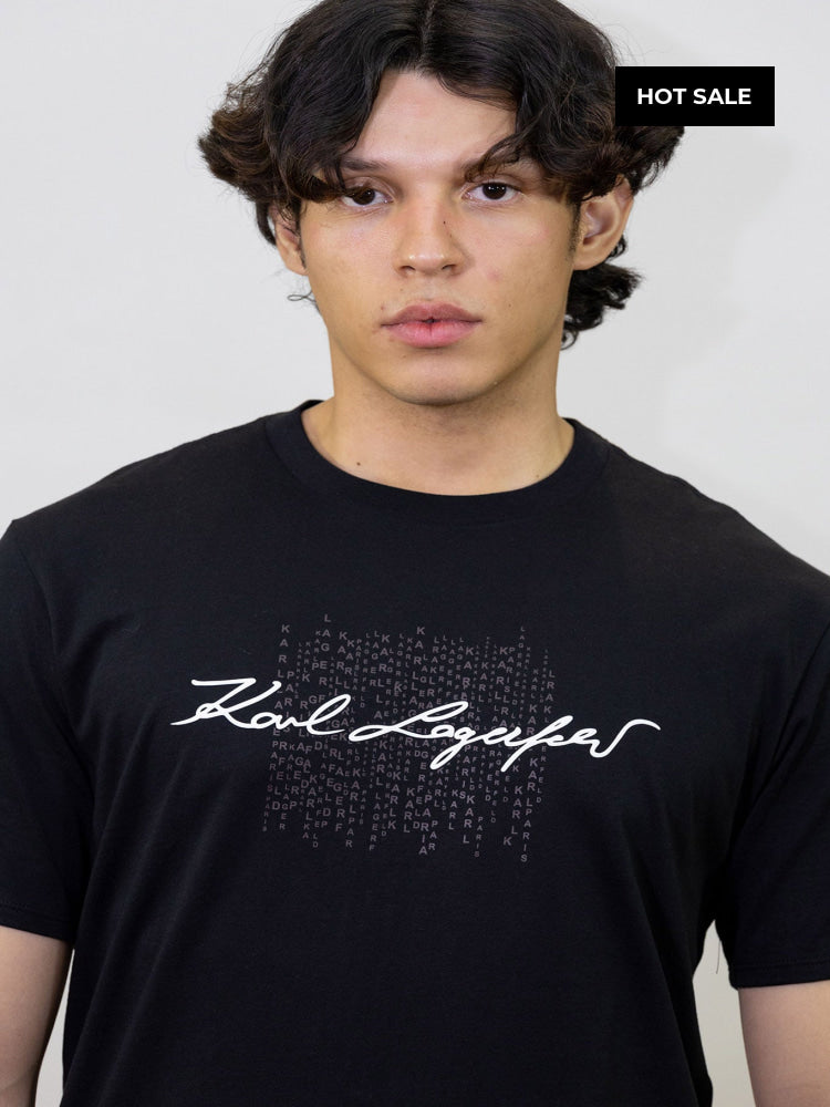 Camiseta Negra Hombre Karl Lagerfeld - Camiseta